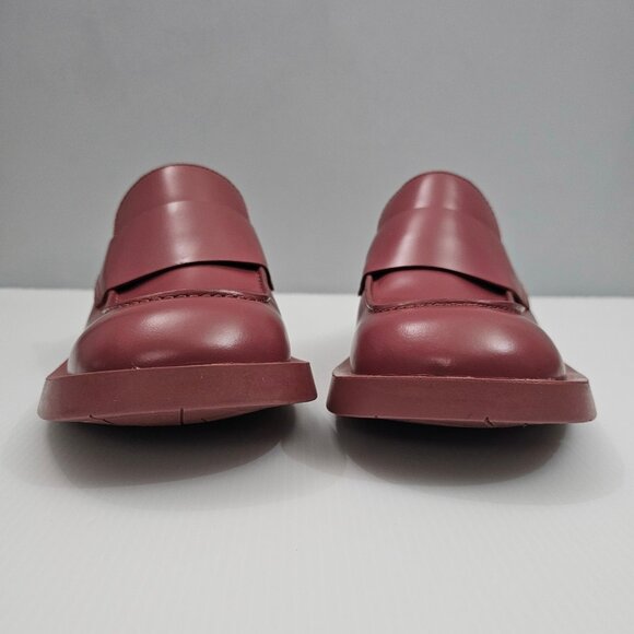 NEW Camper Mil 1978 Mule Loafer Womens EU 40 Red Leather Slide Backless Slip On - Picture 6 of 13